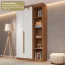 Ver imagem 6 de Guarda-Roupa Modulado 2 Portas 2 Gavetas 4 Prateleiras Estante Versatille Yescasa