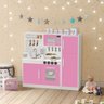 Cozinha Infantil Completa com Geladeira, Pia, Fogão, Forno e Micro-ondas: Rosa - 1