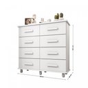 Ver imagem 3 de Cômoda Paris Branco 8 Gavetas - Móveis Lanza