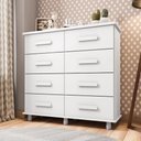 Ver imagem 2 de Cômoda Paris Branco 8 Gavetas - Móveis Lanza