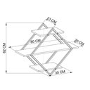 Ver imagem 4 de Nicho de Parede Diamante Multiuso com 3 Prateleiras 62 Cm Cor:preto com Mel