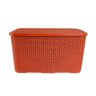 Caixa Organizadora Multiuso para Guardar Documento Pertences Treco Cacareco Cesto com Tampa 15 - 7