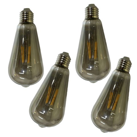Lampada Led 30w Multi Filamento Luz Fume Kit 4 Uni Decoraçao Casa Sala Quarto Garagem Iluminaçao Vin
