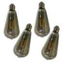 Ver imagem 1 de Lampada Led 30w Multi Filamento Luz Fume Kit 4 Uni Decoraçao Casa Sala Quarto Garagem Iluminaçao Vin