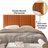 Cabeceira Modulada Casal 140 Cm com Led Boucle Terracota Milani Store - 3