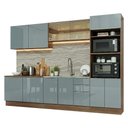Ver imagem 2 de Armário de Cozinha Completa 310 Cm Rustic/cinza Lux Madesa 04