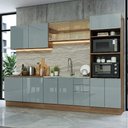 Ver imagem 1 de Armário de Cozinha Completa 310 Cm Rustic/cinza Lux Madesa 04