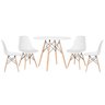 Mesa redonda Eames 90 cm + 4 cadeiras Eiffel DSW - 1