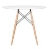 Mesa redonda Eames 90 cm + 4 cadeiras Eiffel DSW - 3