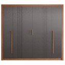 Ver imagem 6 de Guarda Roupa Casal 245cm 6 Portas Loretto Jatobá/Grafite S01 - Mpozenato