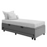 Bicama Box Baú Solteirão 96x188 Cm Samy S05 Sintético Cinza - Mpozenato - 1