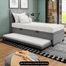 Bicama Box Baú Solteirão 96x188 Cm Samy S05 Sintético Cinza - Mpozenato - 2