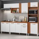 Ver imagem 2 de Cozinha Modulada Balcao Tampo 251 Cm Vitoria Armoveis - Cinamomo Branco