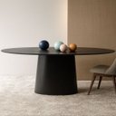 Ver imagem 4 de Mesa de Jantar Cone Oval 137x90 Cm Base Madeira Ebano Tampo Ebano