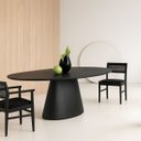 Ver imagem 6 de Mesa de Jantar Cone Oval 137x90 Cm Base Madeira Ebano Tampo Ebano