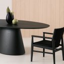 Ver imagem 5 de Mesa de Jantar Cone Oval 137x90 Cm Base Madeira Ebano Tampo Ebano