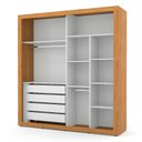 Ver imagem 2 de Guarda-Roupa Tutto New 2 Portas Deslizantes Freijó/Branco Soft