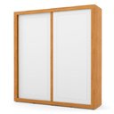 Ver imagem 1 de Guarda-Roupa Tutto New 2 Portas Deslizantes Freijó/Branco Soft