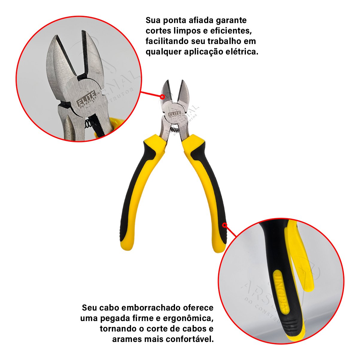 Alicate de Corte Diagonal 152mm Isolado com Mola 6’’ - 4