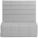 Ver imagem 1 de Kit Cabeceira Cama Box Queen 160cm com Calçadeira Roma W01 Linho Cinza - Lyam Lyam Decor