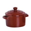 Ver imagem 2 de Kit 6 Mini Caçarola Cerâmica Marrom Esmaltada 250ml Moderna Panelinha para Festa Buffet Servir