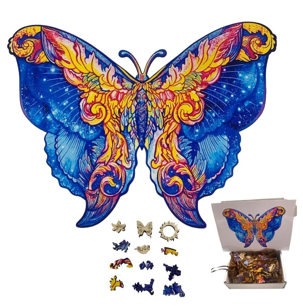 Quebra-cabeça de Madeira 3d Borboleta Grande 300 Peças Puzzle Wooden ...