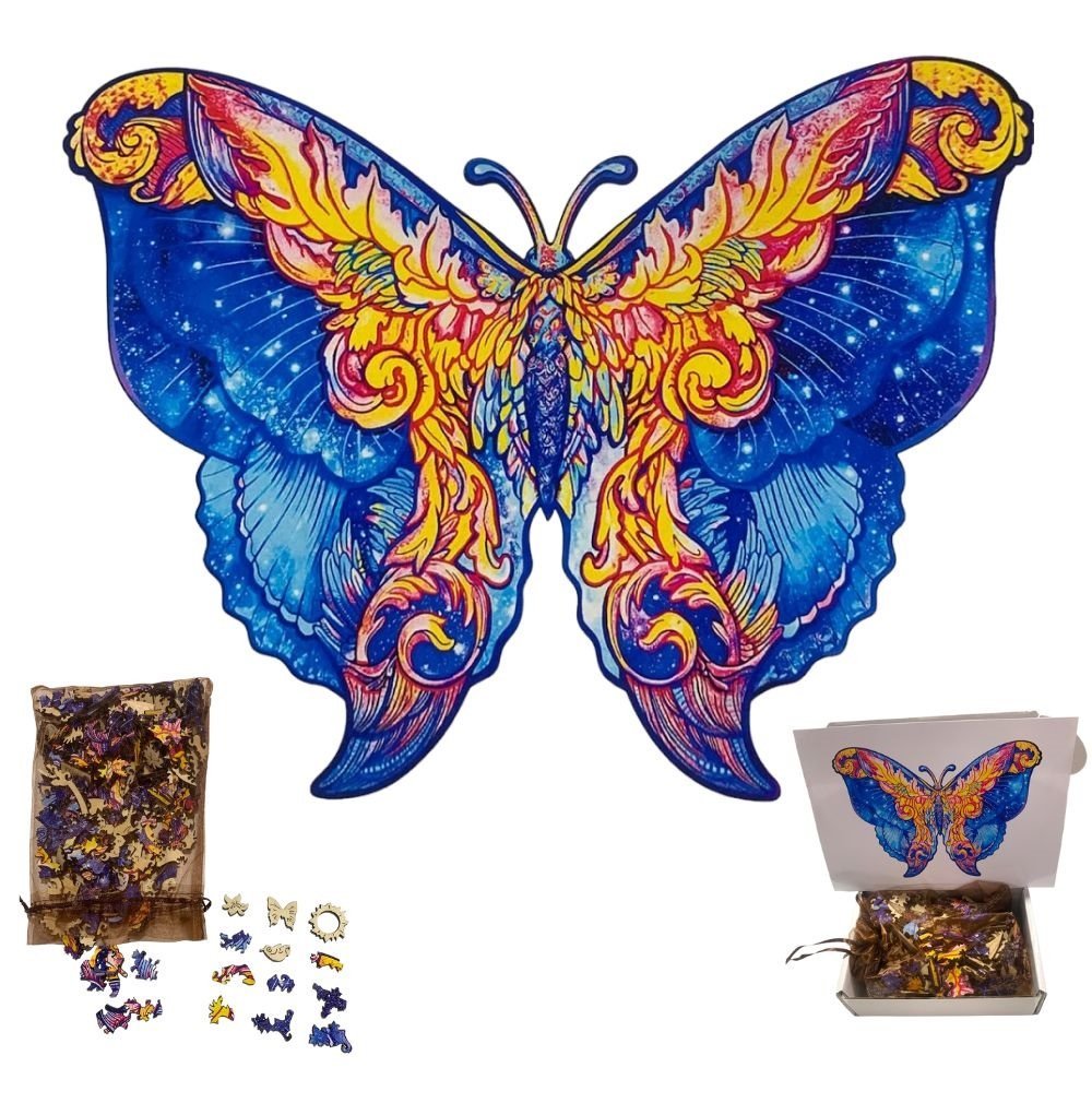 Quebra-cabeça de Madeira 3d Borboleta Grande 300 Peças Puzzle Wooden ...