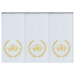 Jogo de Fralda de Ombro Realeza:realeza Marinho com Caqui