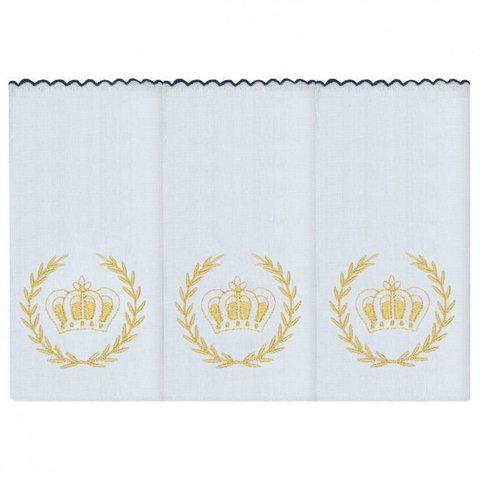 Jogo de Fralda de Ombro Realeza:realeza Marinho com Caqui