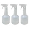 Kit 3 Frascos Borrifador Pulverizador 500ml Válvula Branco - 1