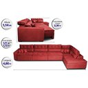 Ver imagem 2 de Sofá de Canto 4,80x2,36m Retrátil e Reclinável com Molas Cama inBox Platinum Direito Suede
