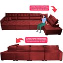 Ver imagem 4 de Sofá de Canto 4,80x2,36m Retrátil e Reclinável com Molas Cama inBox Platinum Direito Suede
