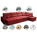 Ver imagem 3 de Sofá de Canto 4,80x2,36m Retrátil e Reclinável com Molas Cama inBox Platinum Direito Suede