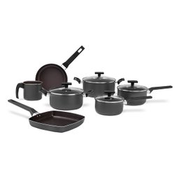 Jogo de Panelas Brinox Antiaderente Ceramic Life 7 Peças Preserve Cinza Cinza - 2