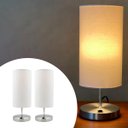 Ver imagem 1 de Kit 2 Abajur Luminaria de Mesa Redondo Interruptor Ref 84 Decoração Casa Sala Quarto Escritório