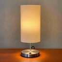 Ver imagem 2 de Kit 2 Abajur Luminaria de Mesa Redondo Interruptor Ref 84 Decoração Casa Sala Quarto Escritório