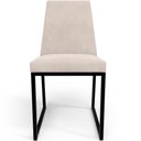 Ver imagem 6 de Kit 04 Cadeiras para Sala de Jantar Base Aço Industrial Preto Dafne L02 Suede Bege - lyam decor