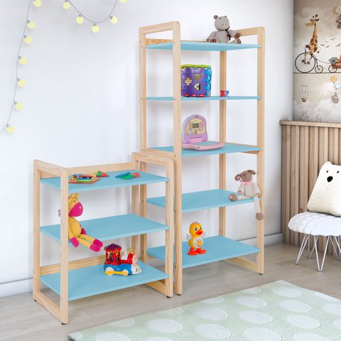Conjunto Estantes Multiuso Colorê Infantil:azul