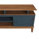 Ver imagem 2 de Rack para TV 75 Polegadas Madeira Maciça 2 Portas Rústico 185,7cm Azul Petróleo - Apaixone & Decore