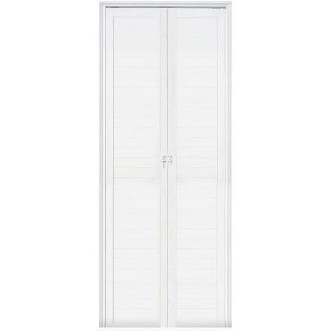 Porta de Aluminio Camarão Lambril com Trinco Linha Premium:2,10 X 1,00/direita/branco