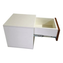 Nicho Suspenso 100% Mdf 30x30x30cm para Cabeceira de Cama - Branco/nogueira Caiena - 4