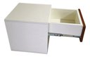 Ver imagem 4 de Nicho Suspenso 100% Mdf 30x30x30cm para Cabeceira de Cama - Branco/nogueira Caiena
