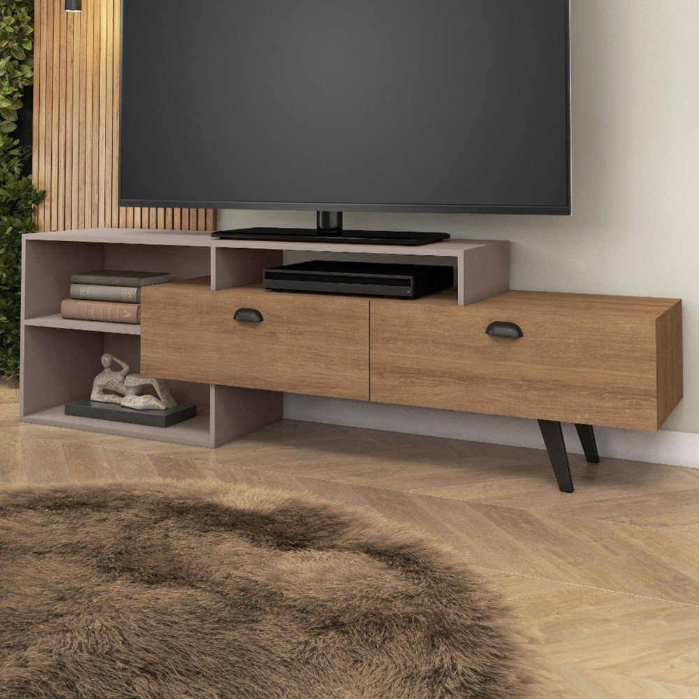 Rack para Tv até 60 Polegadas Sunset 2 Portas Mel/fendi - Fellicci