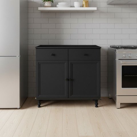 Aparador Buffet Classico 2 Portas 2 Gavetas 80cm Ditália