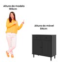 Ver imagem 5 de Aparador Buffet Classico 2 Portas 2 Gavetas 80cm Ditália
