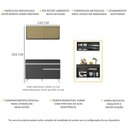Ver imagem 4 de Armário de Cozinha Compacta 120cm Veneza Multimóveis V3688 Preto/Branco