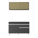 Ver imagem 7 de Armário de Cozinha Compacta 120cm Veneza Multimóveis V3688 Preto/Branco