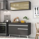 Ver imagem 3 de Armário de Cozinha Compacta 120cm Veneza Multimóveis V3688 Preto/Branco