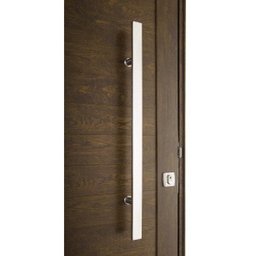 Porta de Lambri 210x90cm com Textura de Madeira e Puxador Natural Astra  - 3