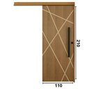 Ver imagem 3 de Porta de Correr Agatha Trilho Embutir Pux.barra Chata Preto 1.10 X 2.10 Lado Esquerdo – Hale